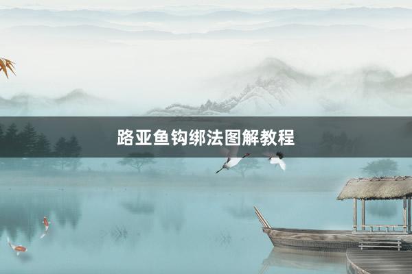 路亚鱼钩绑法图解教程
